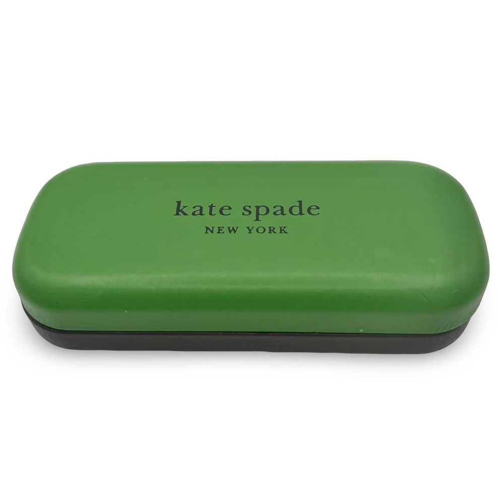 Kate Spade Hard Clamshell Eyeglass Case Kelly Green Black So Happy To See You